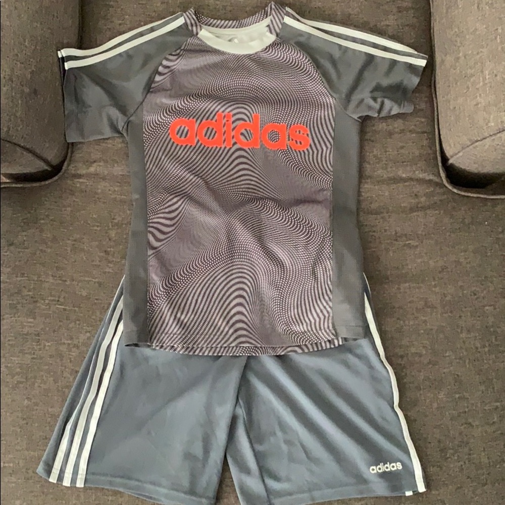 Adidas shorts and shirt set.